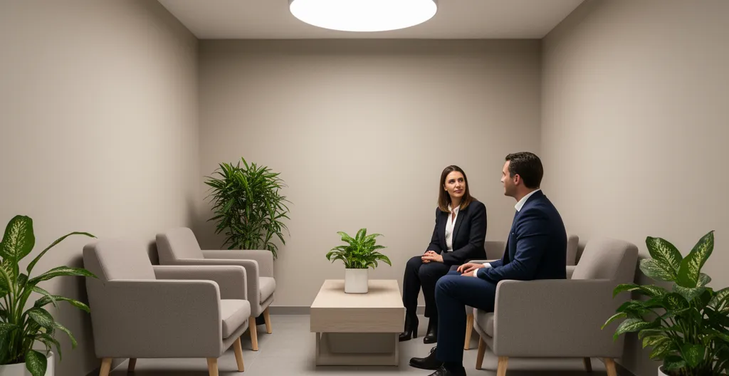 Professional meeting room in French notary office
